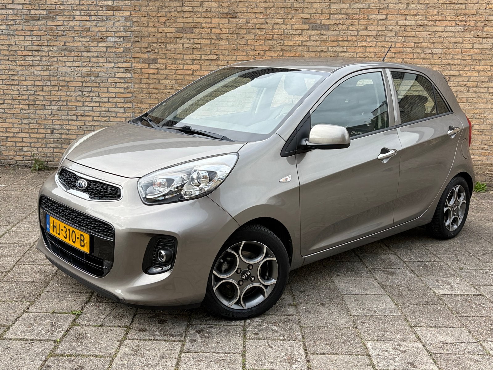 Kia Picanto 1.0 Cvvt 5-DRS 2015 Grijs NAP 63500 km, Auto's, Zwart, Origineel Nederlands, 24 km/l, Handgeschakeld