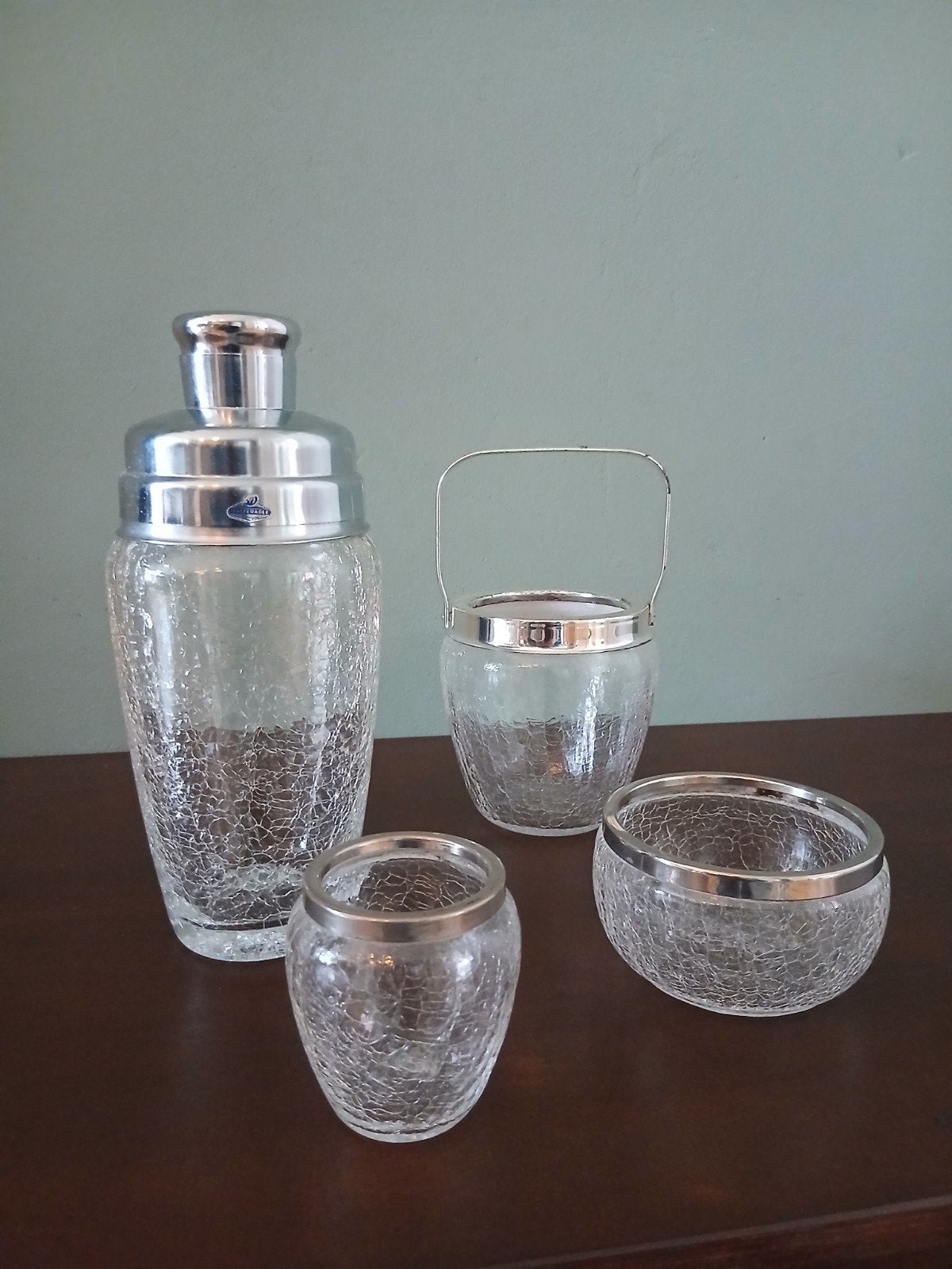 Vintage Midcentury Craquelé Cocktailset-Demeyere, Antiek en Kunst, Ophalen of Verzenden