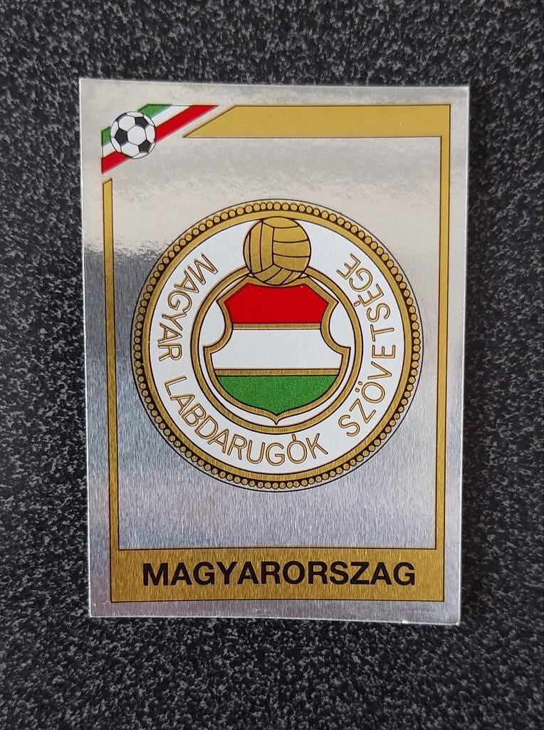 Panini Wk 1986 Mexico nr 200 badge Hongarije, Ophalen of Verzenden, Zo goed als nieuw, Buitenlandse clubs, Poster, Plaatje of Sticker
