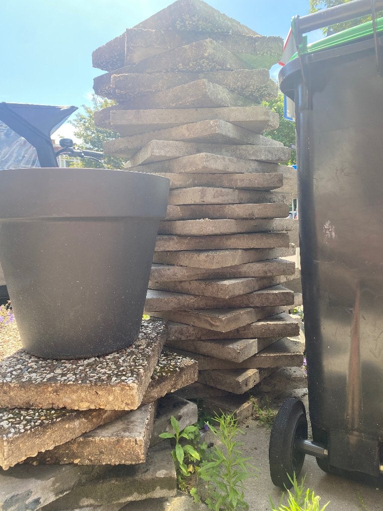 Tegels - Gratis af te halen, Tuin en Terras, Tegels en Klinkers, Ophalen, Gebruikt, 10 m² of meer, Beton