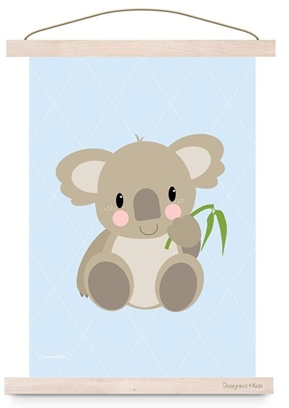 Kinderposter Poster Koala Pastel A3 Designed4kids, Rechthoekig Staand, Nieuw, Ophalen of Verzenden, A1 t/m A3