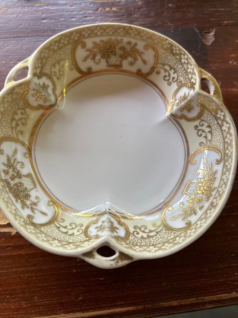 Antiek Noritake Schoteltje met Gouden Decoratie, Ophalen of Verzenden
