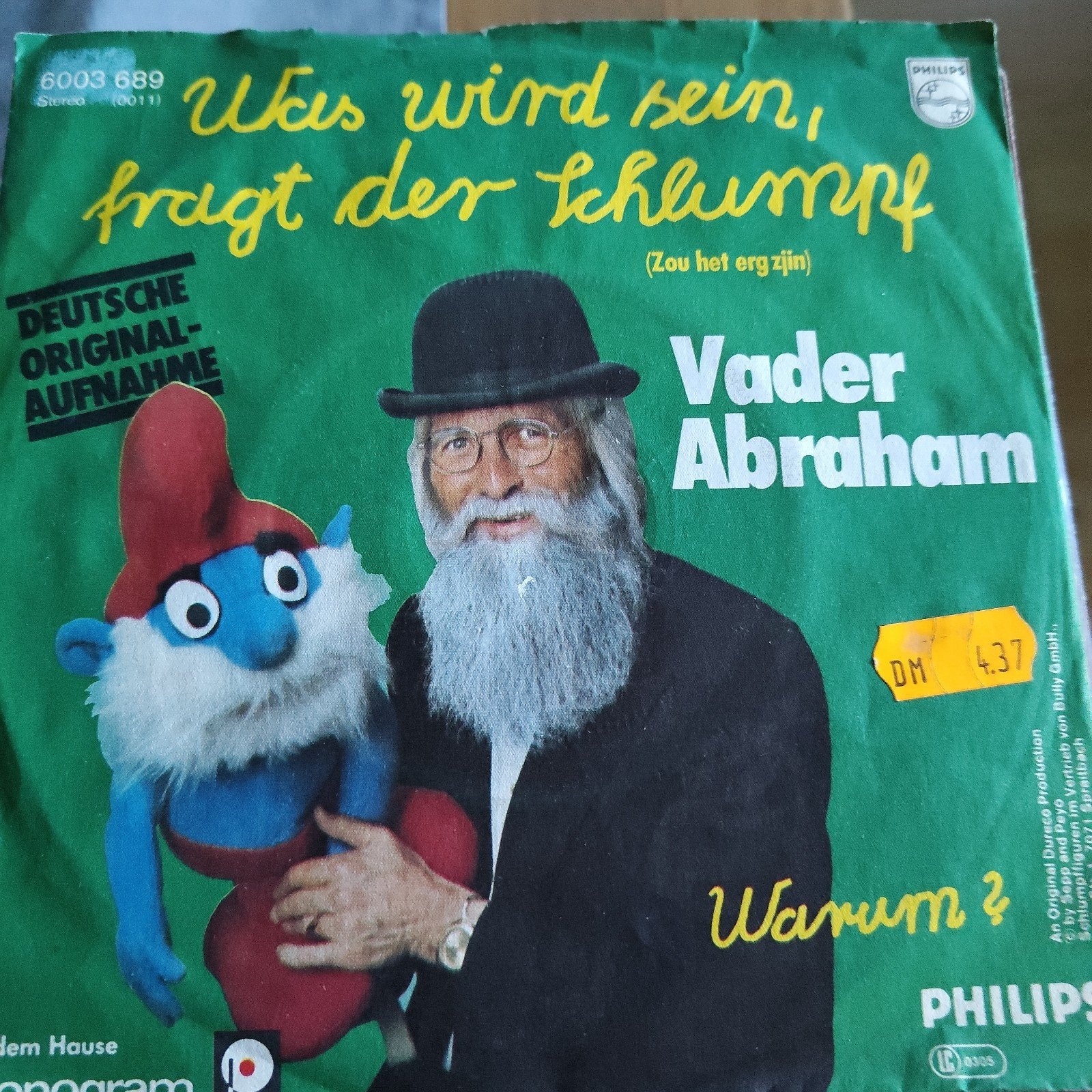 Vader Abraham - Was wird sein, fragt der Schlumpf (single), Gebruikt, 7 inch, Ophalen of Verzenden, EP