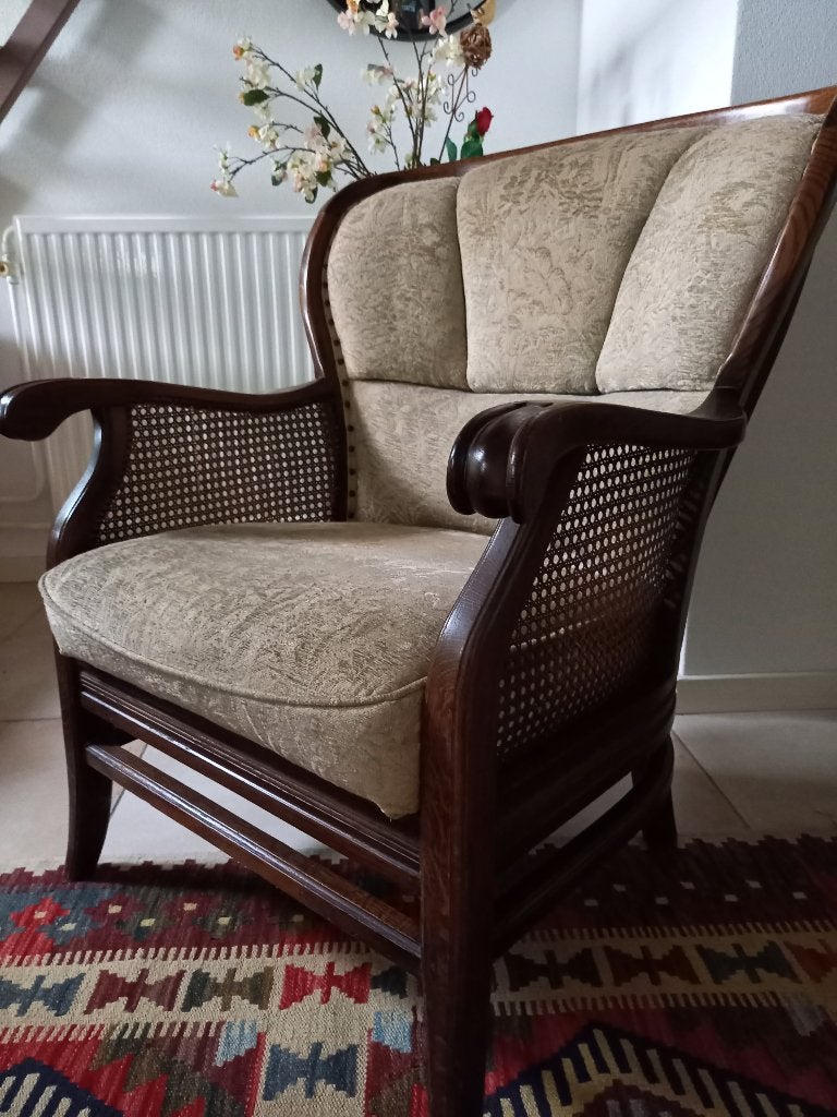 stoel, fauteuille, Ophalen, Gebruikt, Bruin, Stof