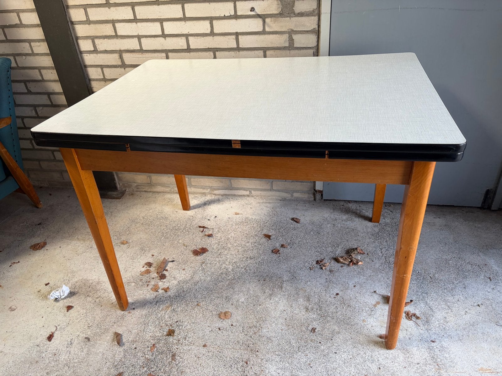 Vintage jaren '60 uitschuifbare tafel met formica blad, Ophalen of Verzenden