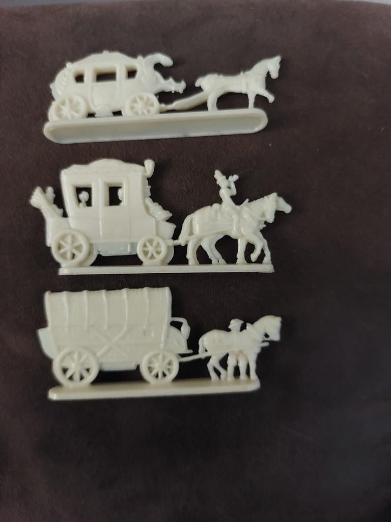 Margarine figuren paard en wagen jaren 60, Ophalen of Verzenden, Zo goed als nieuw