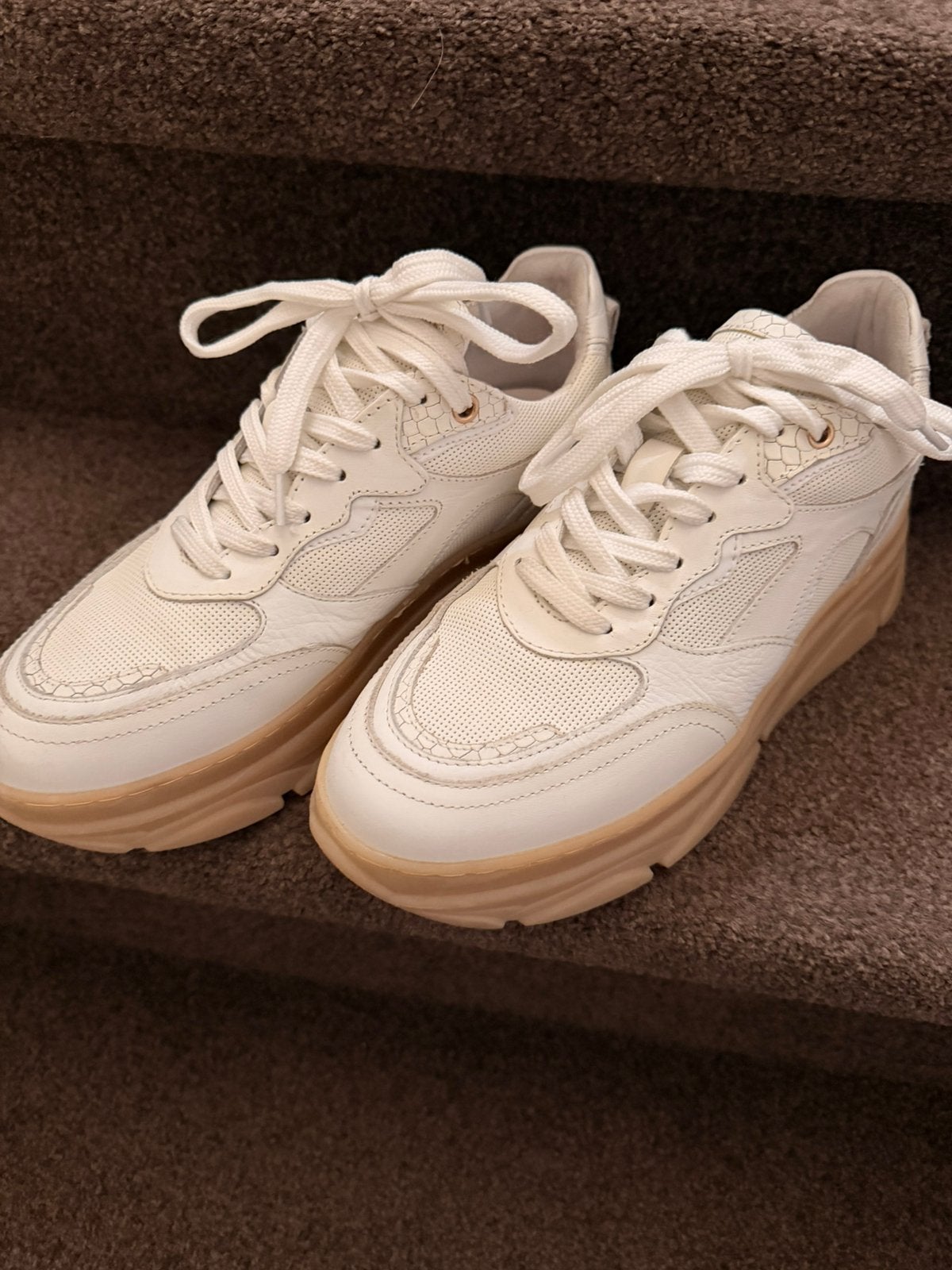 Sneakers PS Poelman, Kleding | Dames, Ophalen of Verzenden, Zo goed als nieuw, Wit, Sneakers of Gympen