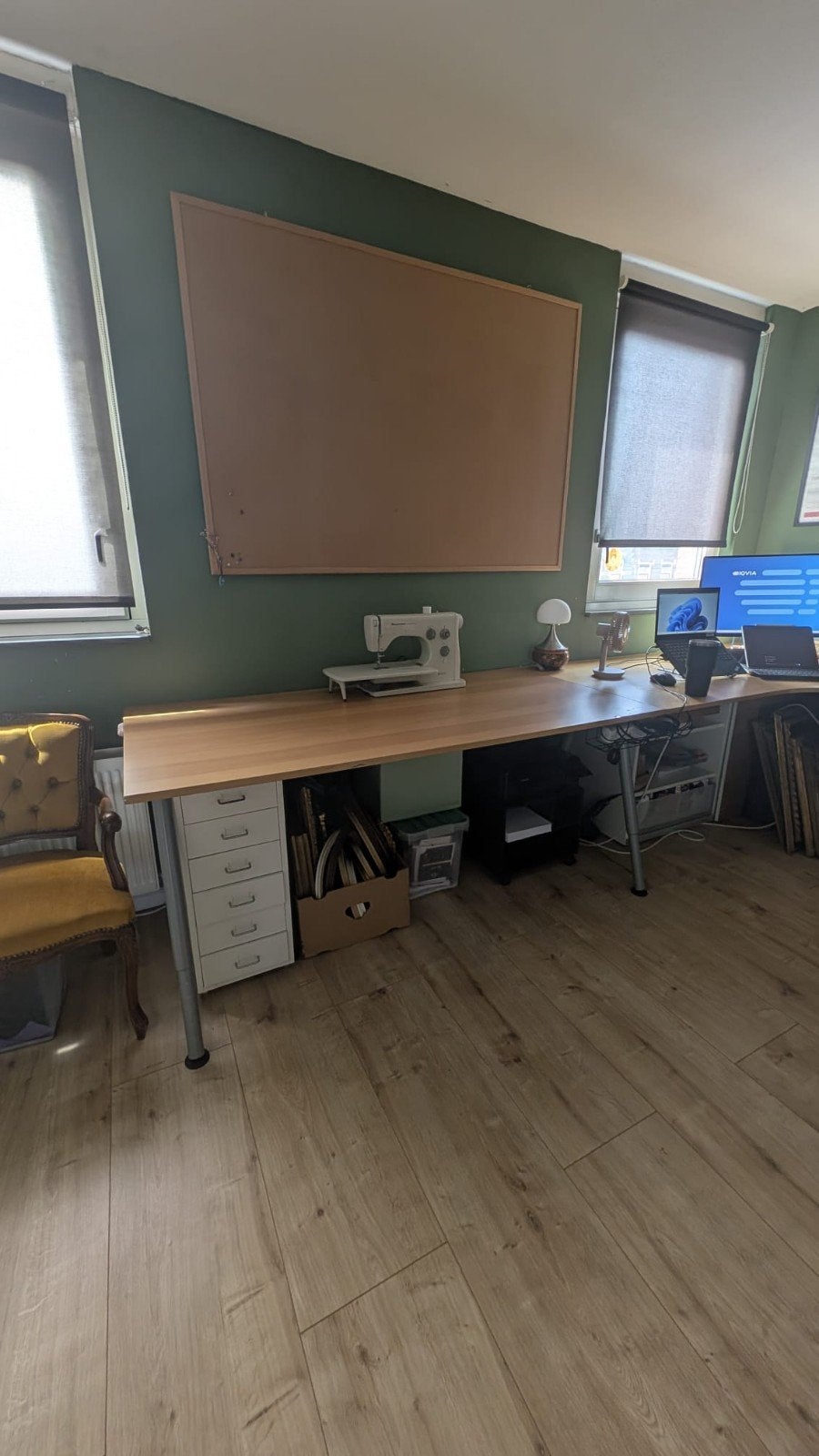 IKEA Galant Hoekbureau - thuiswerk en creatieve hobbys, Ophalen, Demontabel, Gebruikt, Hoekbureau