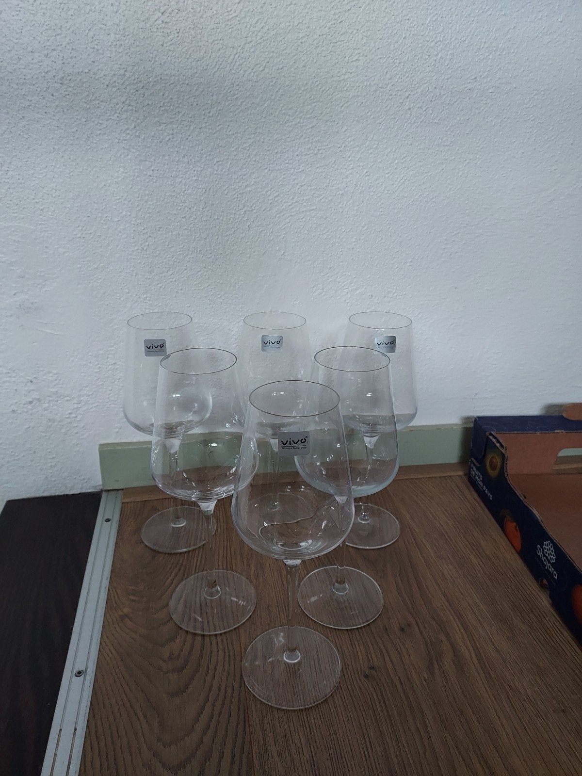 6 vivo witte wijn glazen, Ophalen, Overige typen, Overige stijlen, Glas