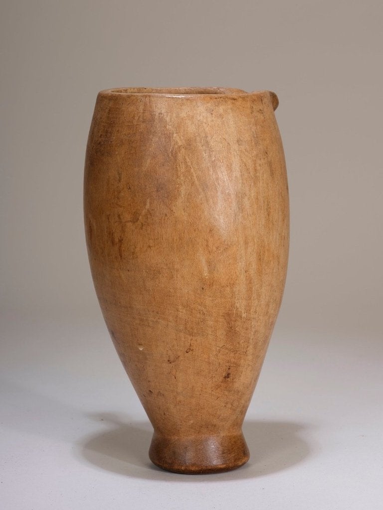 260951 - Afrikaans Wooden Karamojong / Karimojong milk jug, Ophalen of Verzenden
