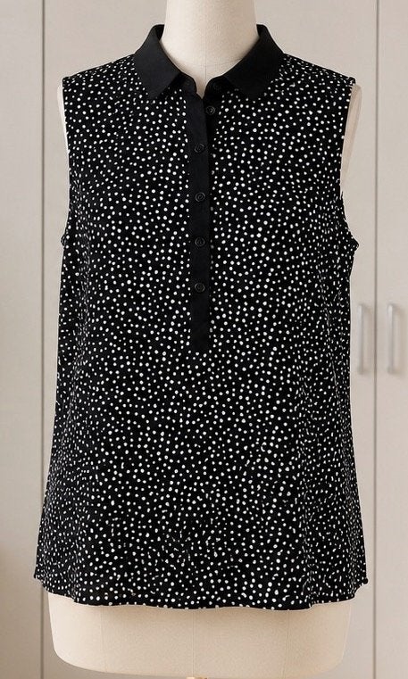 Clockhouse polkadot A lijn bloesje NIEUW S, Zwart, Nieuw, Ophalen of Verzenden, Clockhouse
