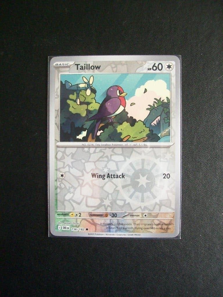 4234: Nieuwe Pokemon Kaart holofoil TAILLOW HP 60 (156/182), Verzenden, Nieuw, Losse kaart, Foil