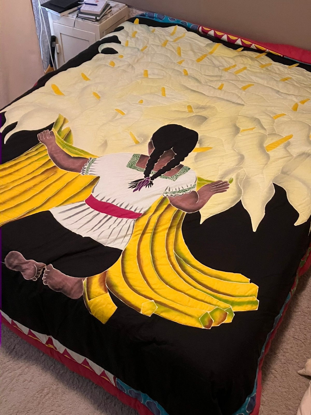 Sprei uit Indonesië., Ophalen, Zo goed als nieuw, Tweepersoons, Overige typen
