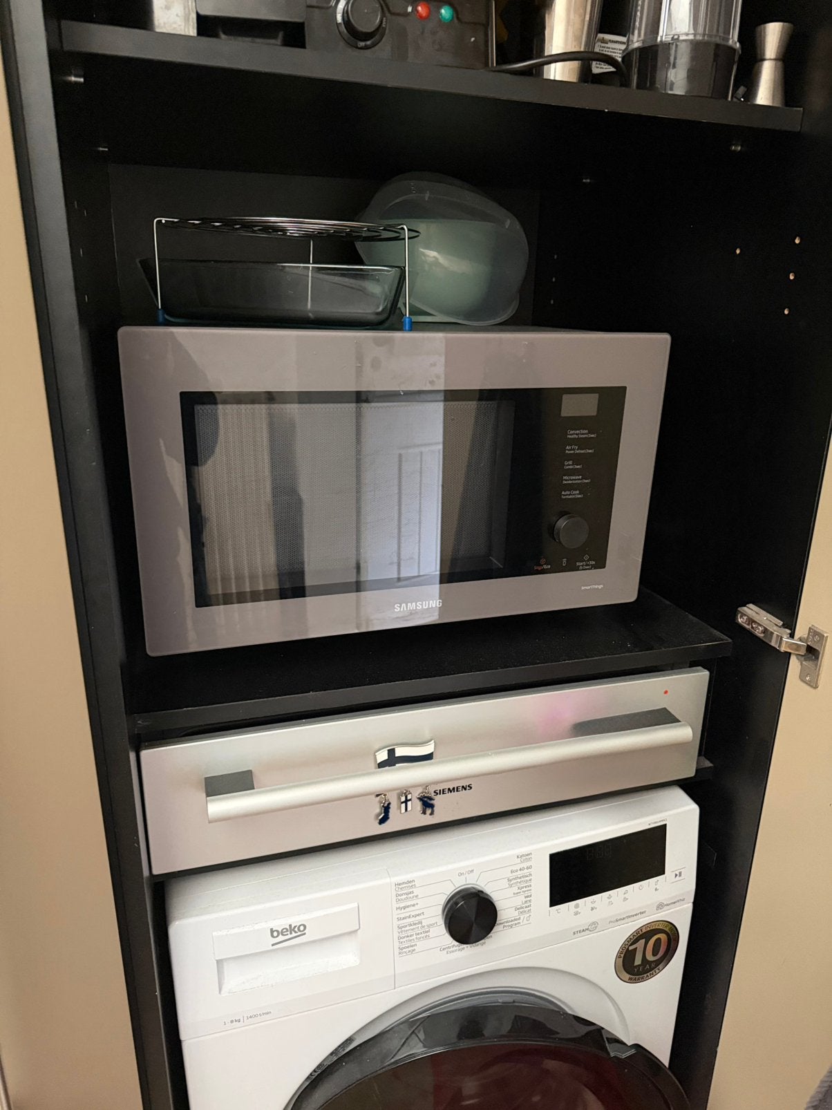 Samsung smart combi magnetron, Ophalen, Minder dan 45 cm, Hete lucht, Draaiplateau