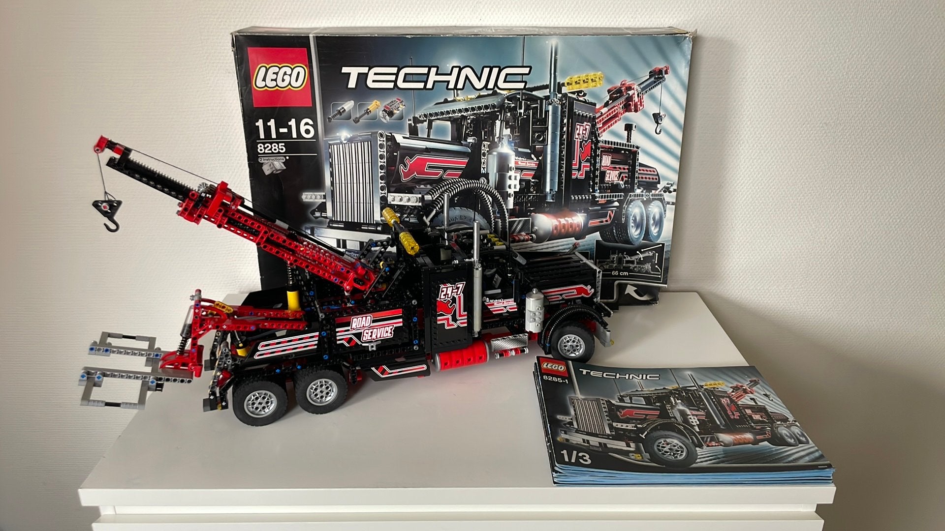 Lego Technic 8285 - Tow Truck (silver edition), Gebruikt, Inclusief instructies, Lego, Ophalen of Verzenden