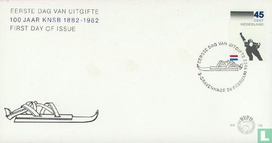 FDC E199 100 jaar KNSB 1982 NL onbeschreven, Ophalen of Verzenden, Nederland