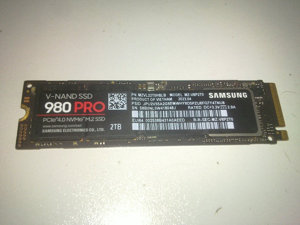 Samsung 980 Pro 2TB M.2 NVMe SSD, Computers en Software, Ophalen, Intern, SSD, Refurbished