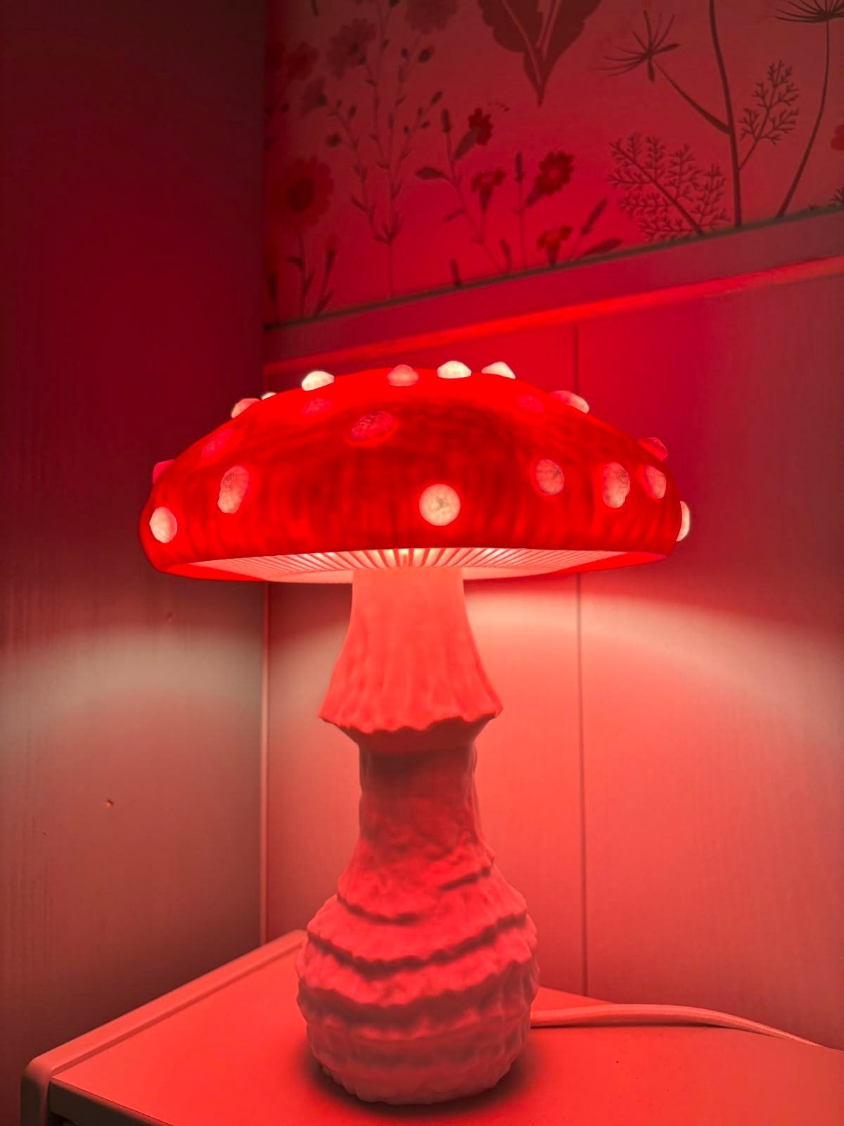 Vliegenzwam lamp - Diverse kleuren mogelijk, Overige materialen, Fantasy, Speels, Decoratief, Nieuw, Ophalen of Verzenden