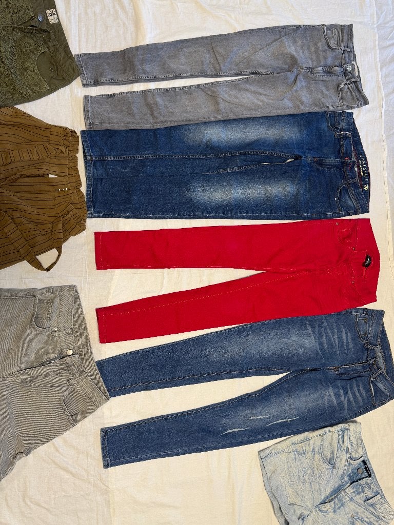 pakket meisjes broek, rok maat 152 ( 8 stuks), Ophalen of Verzenden, Gebruikt, Meisje, Broek