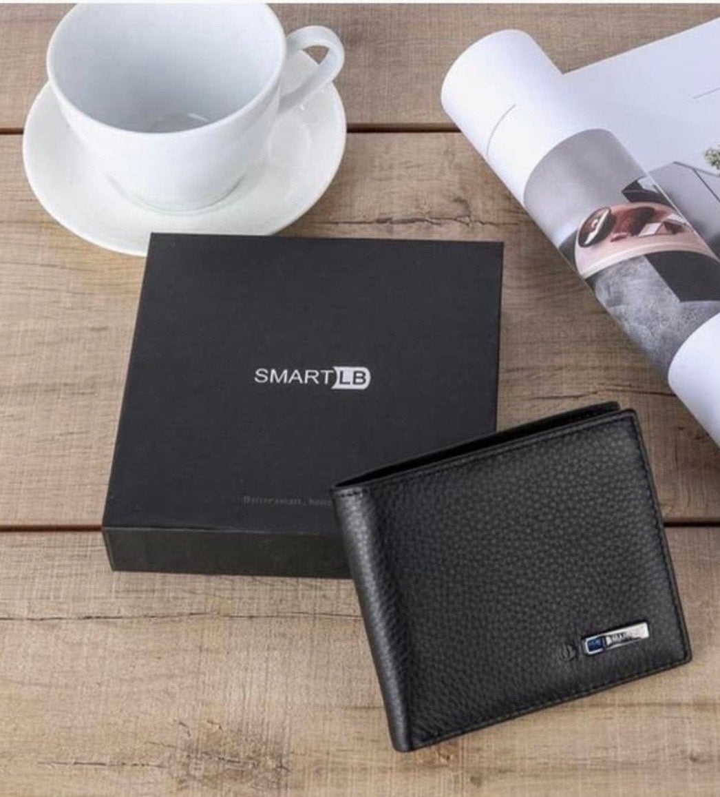 Smart Wallet - Zwart Leren Portemonnee met Anti-Diefstal Fun, Overige merken, Zwart, Nieuw, Ophalen of Verzenden