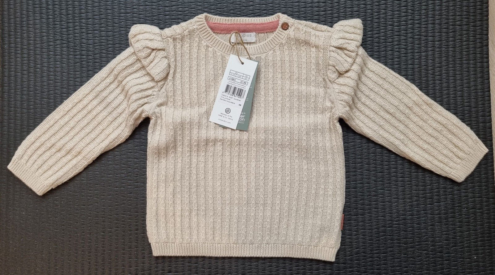 Nieuw Noppies Meisjes Trui - Sand Shell Maat 68, Kinderen en Baby's, Nieuw, Ophalen of Verzenden, Noppies, Truitje of Vestje