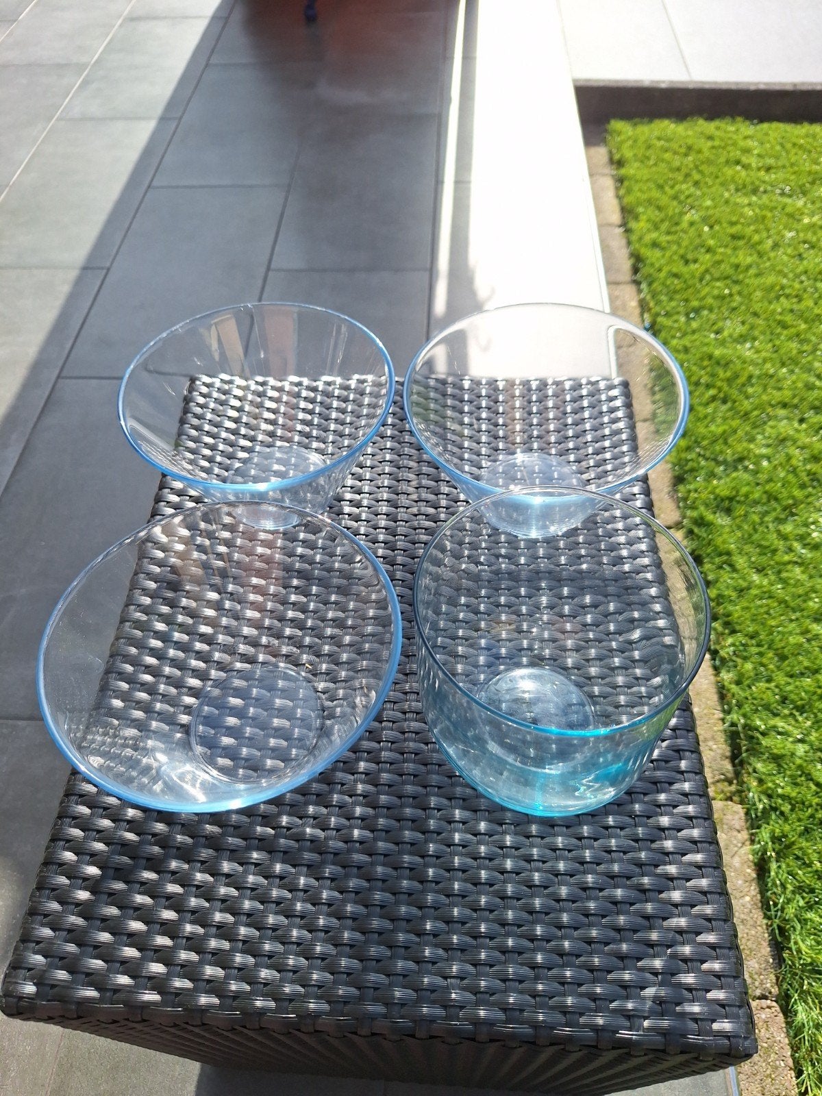 4x bakjes van glas in prima staat, Glas, Ophalen, Zo goed als nieuw