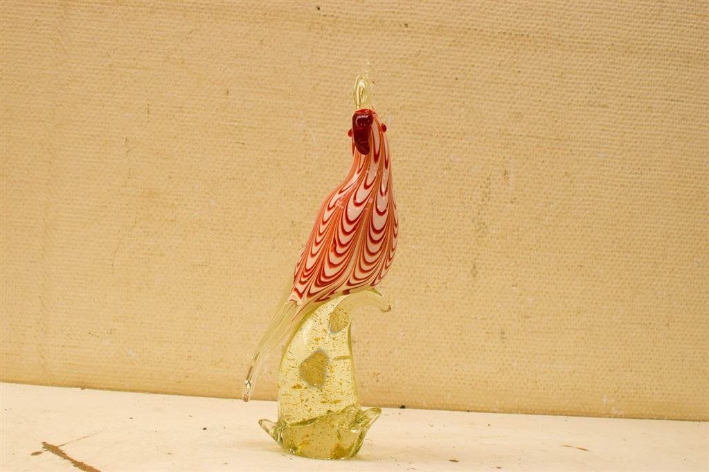 Murano Stijl glazen Kaketoe 51192, Verzamelen, Beelden en Beeldjes, Ophalen of Verzenden, Gebruikt, Dier