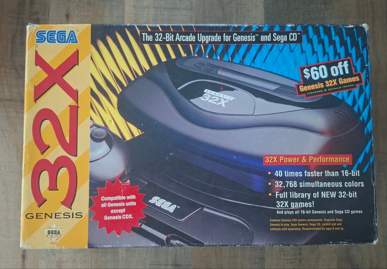 Sega Genesis II + Genesis 32X (in doos) en 2 spellen, Mega Drive, Ophalen of Verzenden, Met 1 controller, Gebruikt