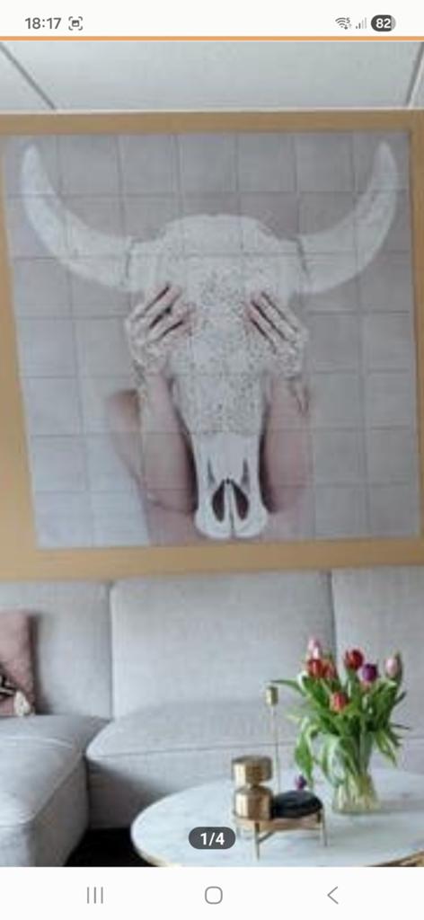 IXXI wanddecoratie stier schedel 140x140 cm, Ophalen of Verzenden