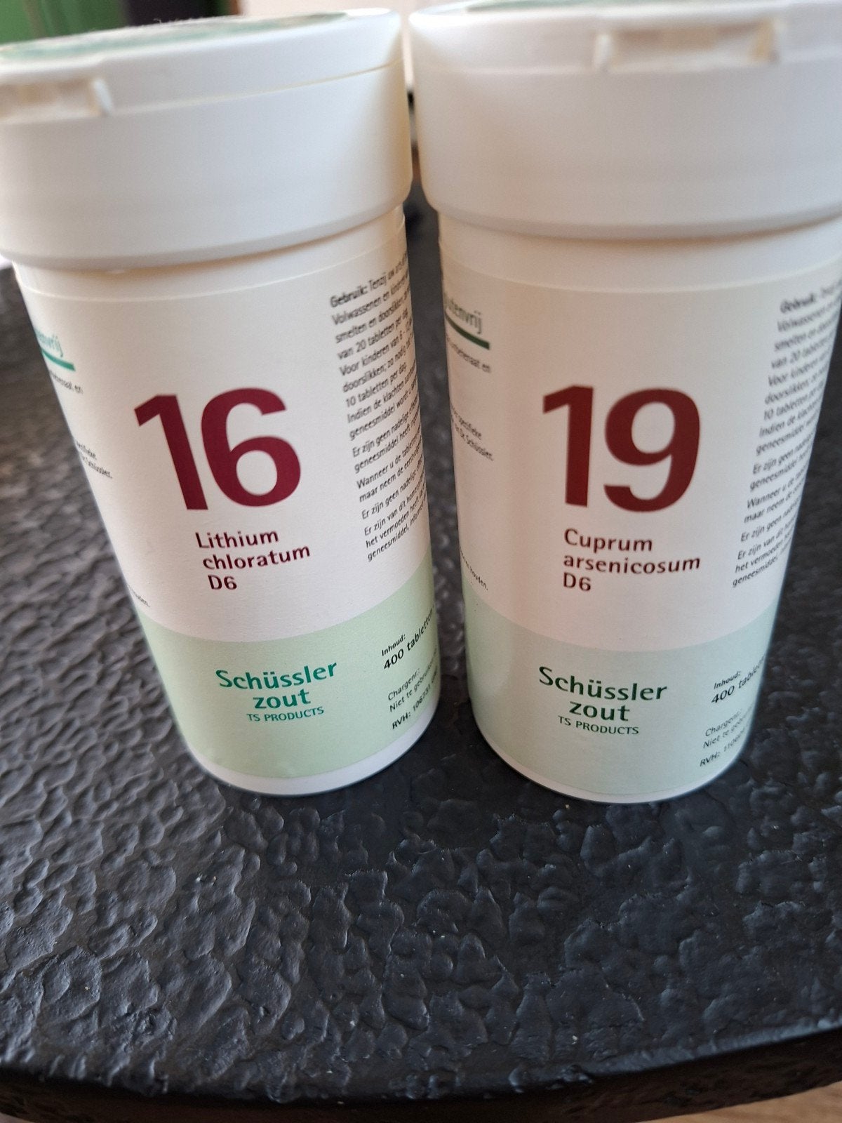 Schüssler celzout :16 Lithium chloratum D6 & 19 Cuprum arsen, Ophalen, Zo goed als nieuw, Overige typen