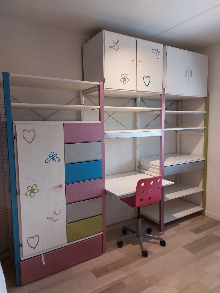 Complete Ikea  IVAR stelling / kinderkamer kasten geverfd, Ophalen, Gebruikt, Kast, 50 tot 70 cm