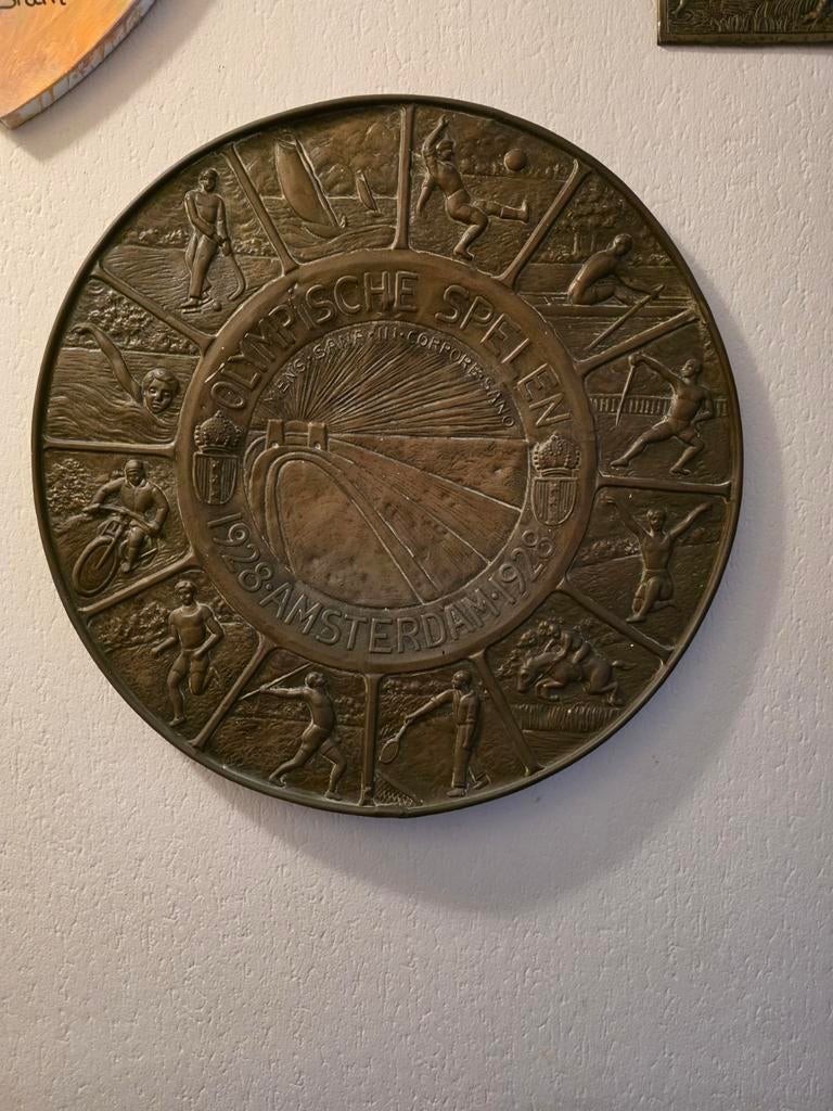 Koperen Olympische Spelen Amsterdam 1928 medaille, Antiek en Kunst, Antiek | Koper en Brons, Ophalen of Verzenden