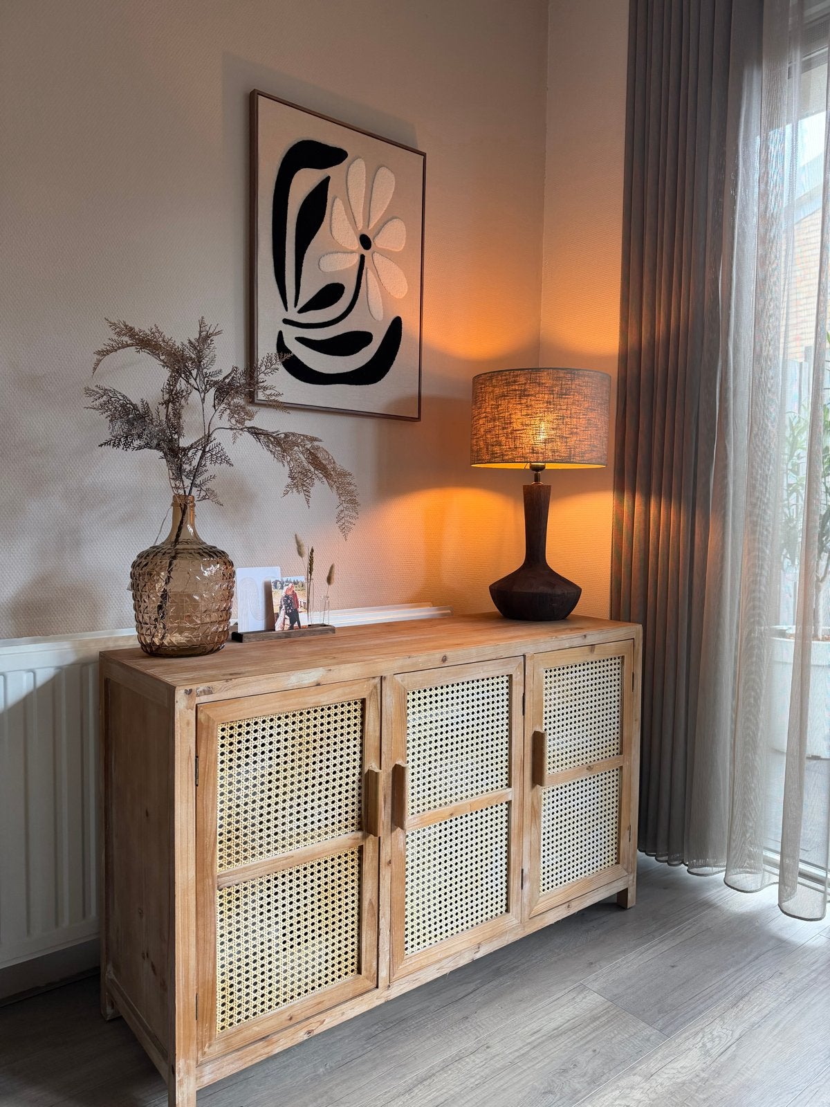 Webbing dressoir Bandung naturel - Xenos, Ophalen, 100 tot 150 cm, Zo goed als nieuw, 25 tot 50 cm