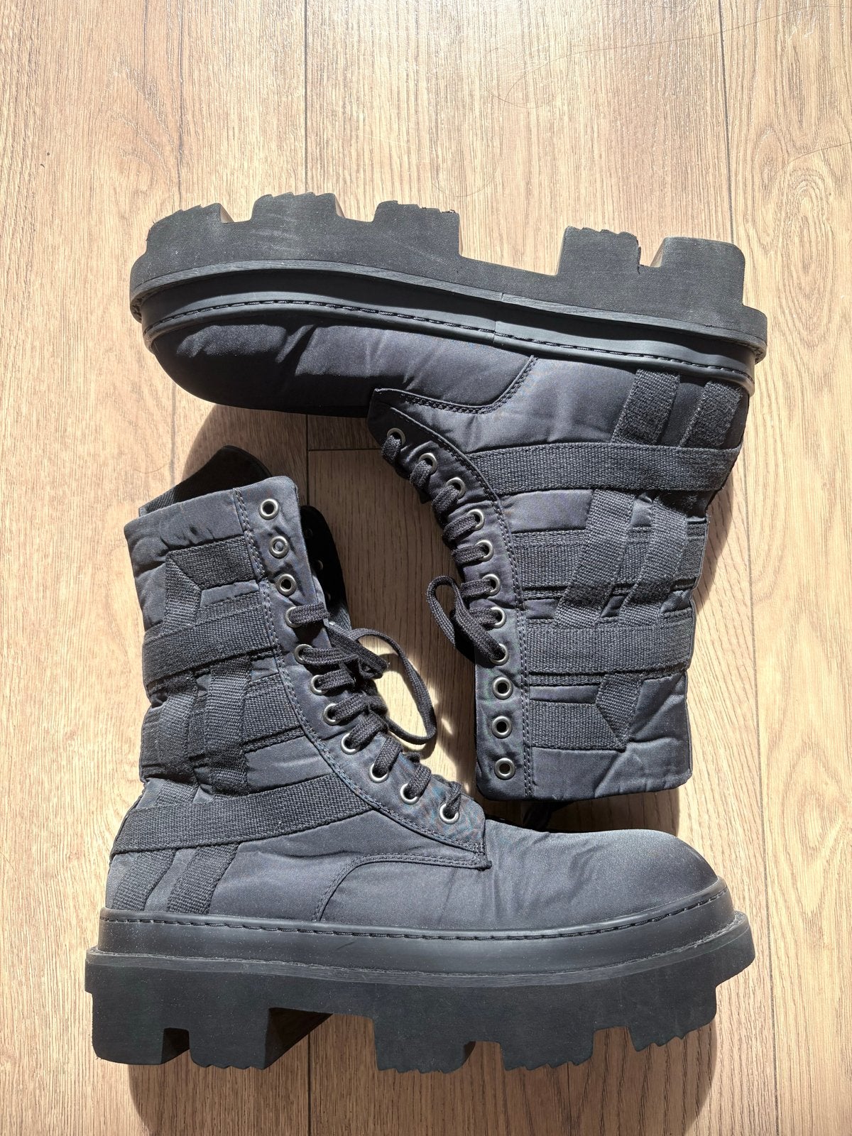 Rick Owens DRKSHDW Mega Tooth Boots Maat 46, Kleding | Heren, Zwart, Boots, Ophalen of Verzenden, Gedragen