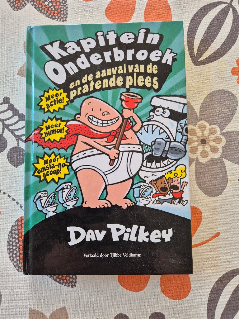 Kapitein onderbroek en de aanval van de pratende plees, Ophalen of Verzenden, Zo goed als nieuw, Dave Pilkey, Fictie algemeen