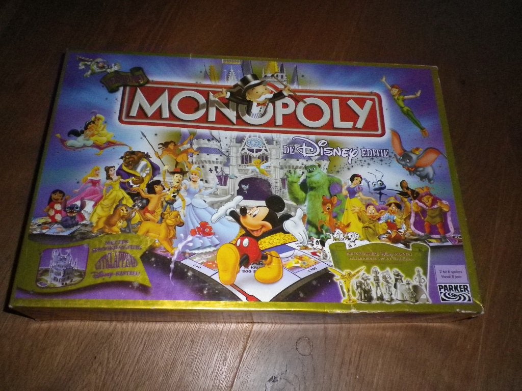 Monopoly Disney met kasteel, Hobby en Vrije tijd, Ophalen, Zo goed als nieuw, Parker