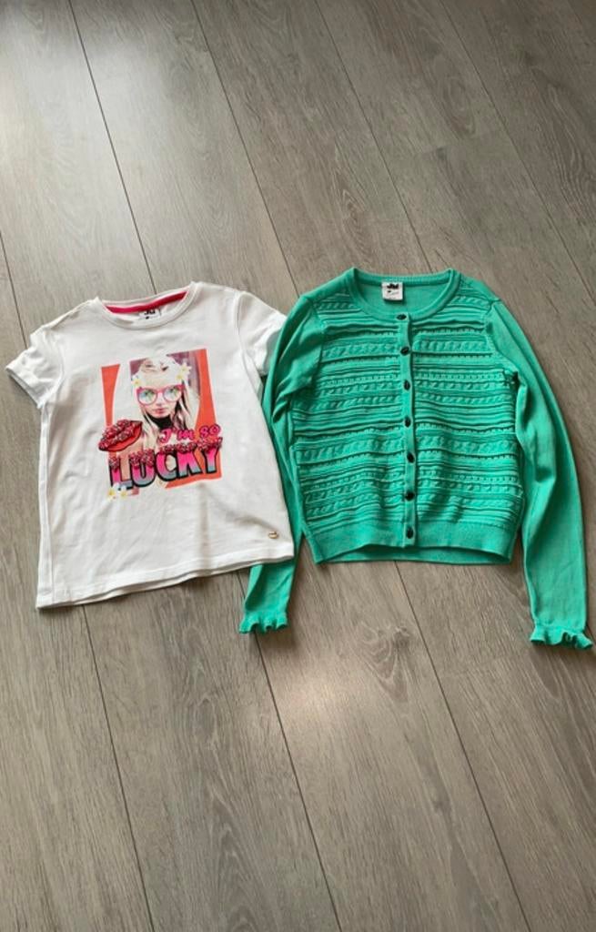 Shoeby nicolette shirt 110/116 vest 122/128, Ophalen of Verzenden, Zo goed als nieuw, Meisje, Setje