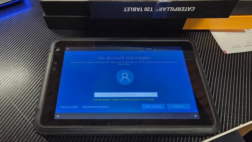 Cat T20 windows tablet met 4G simkaart, Computers en Software, Windows Laptops, Zo goed als nieuw, 10 inch of minder, HDD, Onbekend