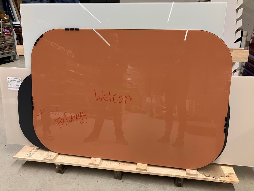 Oranje Magnetisch Glassboard, Ophalen, Gebruikt