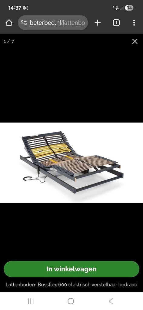 Bossflex 600 elektrice lattenbodems., Eenpersoons, Ophalen of Verzenden, Zo goed als nieuw, 80 cm