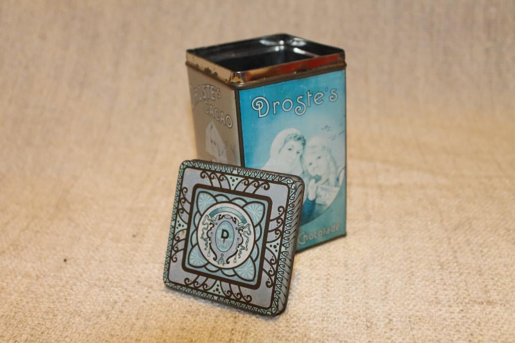 Vintage Droste Cacao Blik - Met de bekende Verpleegster, Ophalen of Verzenden, Gebruikt, Overige, Droste