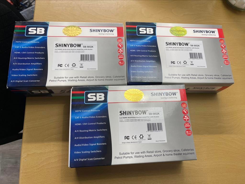 SHINYBOW ULTRA HD 4K 1x2 HDMI Distributie Norm€484,00 TOPPER, Ophalen, Nieuw, Video
