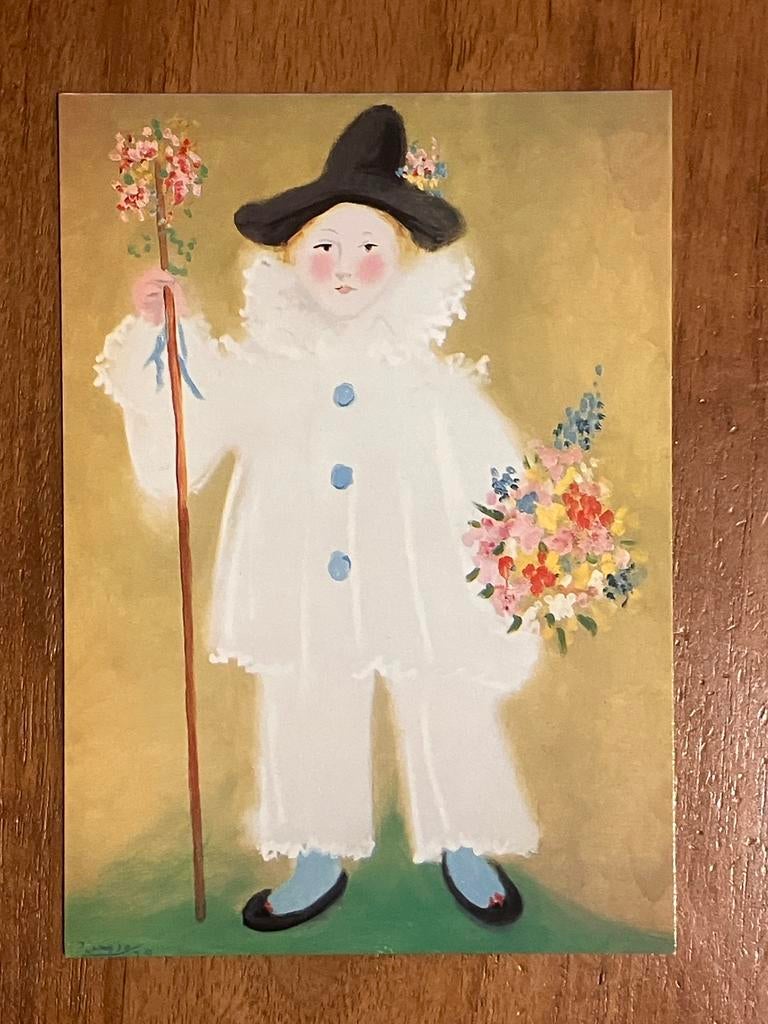 Kleine Pierrot met bloemen, Pablo Picasso, 1929, Verzamelen, Ansichtkaarten | Themakaarten, Ophalen of Verzenden, 1980 tot heden