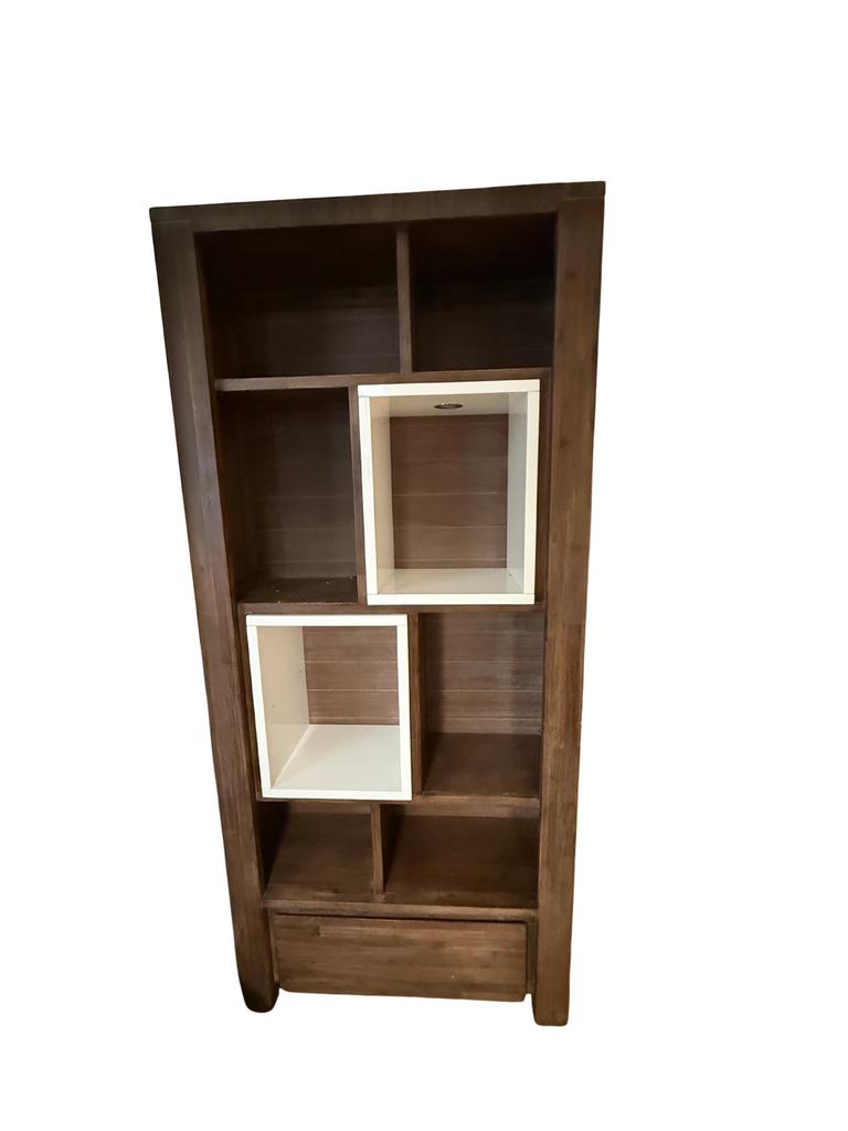 Massieve Henders en Hazel kast met spotjes, Ophalen, Gebruikt, 50 tot 100 cm, Met lade(s)