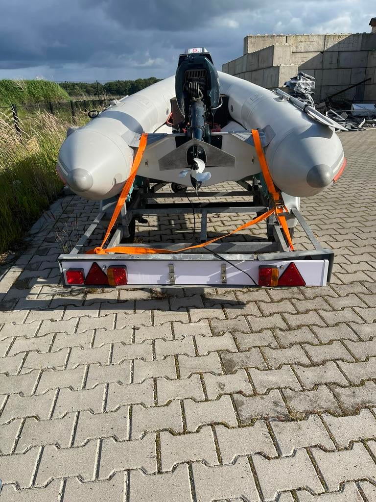 Rubbermoterboot/ rubberboot met motor, Ophalen, Benzine, Aluminium, Yamaha