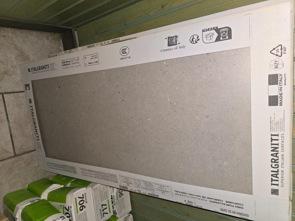 Vloertegel italgraniti 60x120  8,6 m2, 60 cm of meer, Nieuw, Ophalen of Verzenden, Vloertegels