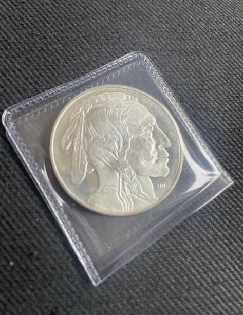1 oz coin puur zilver Buffalo 1 ounce pure silver, Ophalen of Verzenden, Zilver