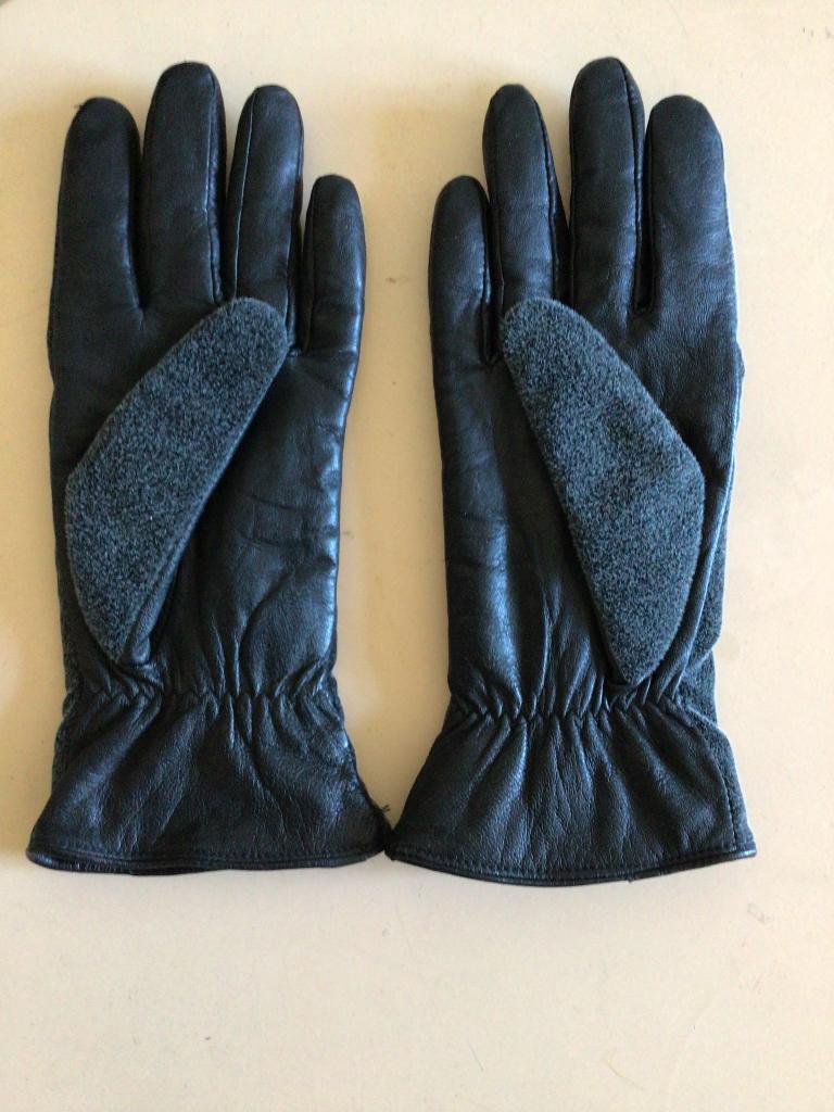 Laimböck, handschoenen mt 8, leder, zwart met grijs, Kleding | Dames, Mutsen, Sjaals en Handschoenen, Maat 38/40 (M), Ophalen of Verzenden