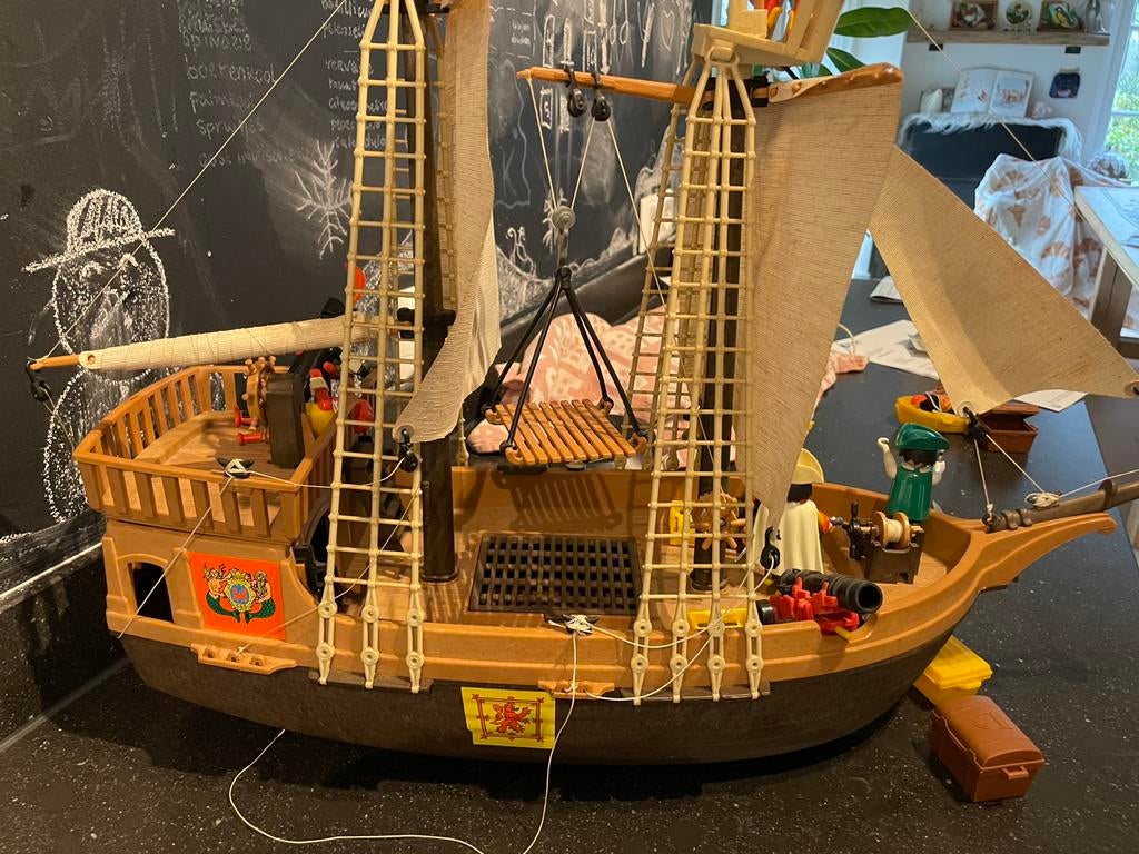 Playmobil Piratenschip model 3550, uitgebracht in 1978., Ophalen of Verzenden, Gebruikt