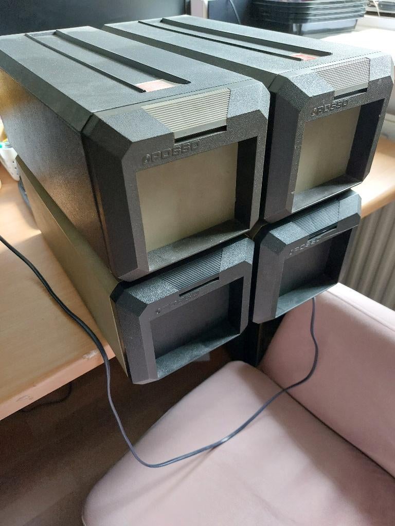 Posso cd opberg systeem (4 stuks), Kunststof, Gebruikt, Minder dan 25 discs, Ophalen of Verzenden